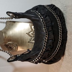 🔥DLTING 09/22🔥 Betsey Johnson Black Leather Chain Bag